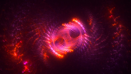 Obraz premium 3D rendering abstract round light background