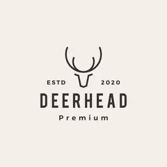  deer head hipster vintage logo vector icon illustration © gaga vastard