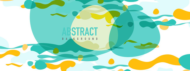 Trendy liquid style shapes abstract design, dynamic vector background for placards, brochures, posters, web landing pages, covers or banners