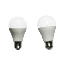 LED bulbs isolated on white background. Copy an idea space