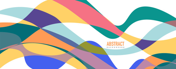 Obraz premium Fluid wave colorful abstract background. Dynamic colorful vibrant vector design