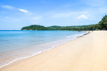 Beautiful beach on the Phuket island in South of Thailand, holiday season, tourist attraction, summer outdoor day light