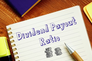 Dividend Payout Ratio phrase on the piece of paper.