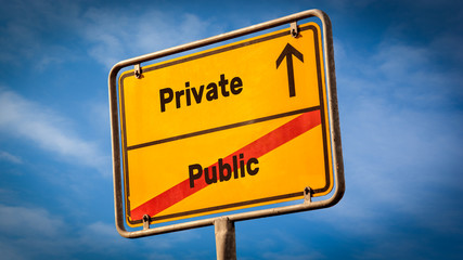Street Sign Private versus Public