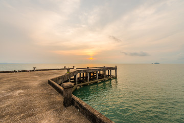 Fototapeta na wymiar Old jetty at Koh Chang, Thailand.12