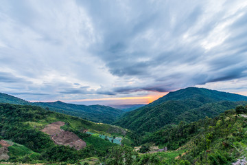The atmosphere when the rainy season on a high hill.