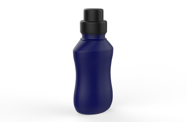 Matte Plastic Drink Bottle with box isolated on a white background. 3d illustration