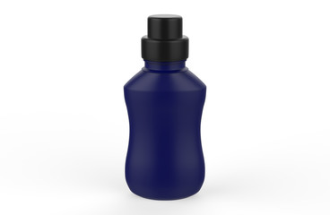 Matte Plastic Drink Bottle with box isolated on a white background. 3d illustration