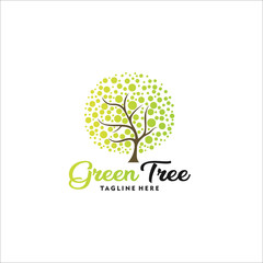 Obraz premium tree logo design template silhouette vector