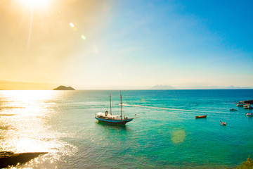 Obraz premium yacht on blue sea