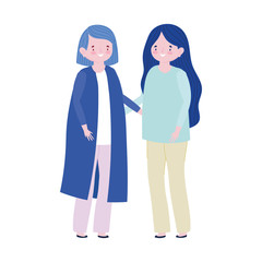 family mothers parent together member cartoon character