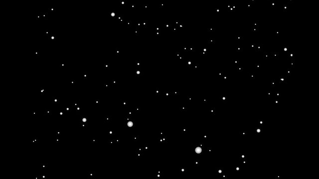 stars loop with alpha channel transparent background 