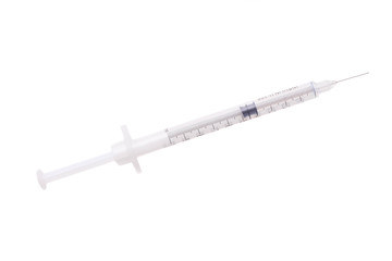 Empty insulin syringe