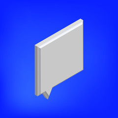 3d rendering isometric vector of social media notification icon. Realistic talk symbol