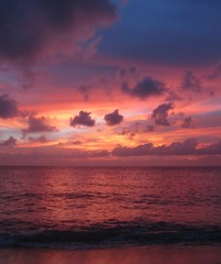 Sunset in the Seychelles