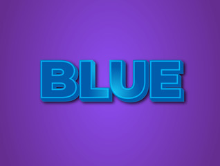 3D Popup Text Effect Blue Lemon Puppy Colour