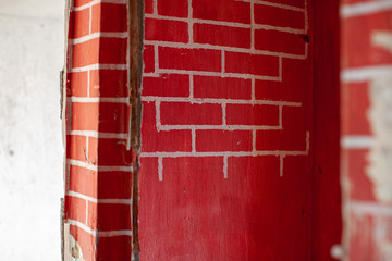 An unfinished drawing in an abandoned building