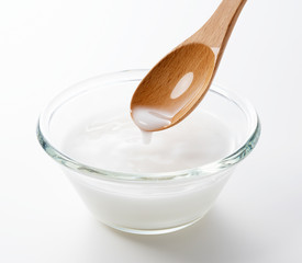 Water-soluble starch on a white background