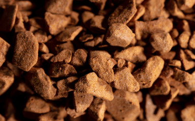 Close up of instant coffee granules as background.