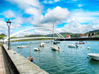 Bridge over the river in Plentzia, Bizkaia, Basque Country