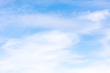 Fototapeta premium White clouds on a blue sky as background