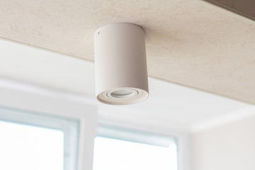 Stylish led lights on ceiling. Modern lights.