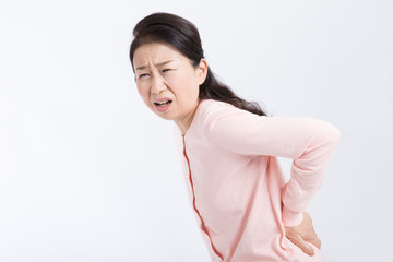 腰痛の女性