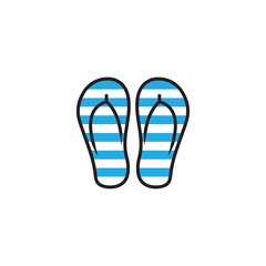 Flip flop icon design template vector isolated illustration