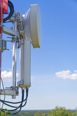 5G GSM LTE 4G mobile internet transmitters close-up. Concept for high speed 5G internet and GSM...