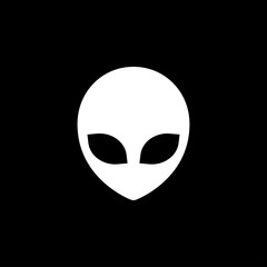 UFO alien saucer - unidentified flying object line art vector icon