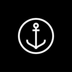 Anchor icon. Anchored flat vector icon for apps and websites