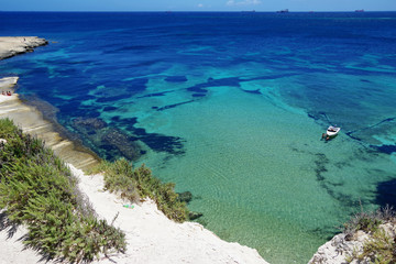 Fototapeta na wymiar aerial view of a beach in the Mediterranean