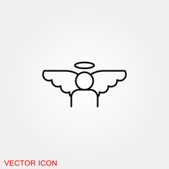 Angel icon. Abstract christmas Angel isolated on background