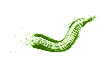 Green eye shadow isolated on white background.