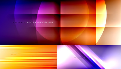Shiny glowing neon lines abstract backgrounds