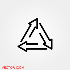 Arrow Icon in trendy flat style isolated on background. Arrow symbol