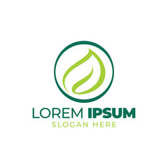 abstract green logo design