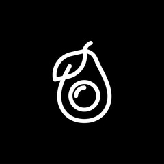 Avocado icon for web and mobile, modern minimalistic flat design.