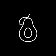 Avocado icon for web and mobile, modern minimalistic flat design.