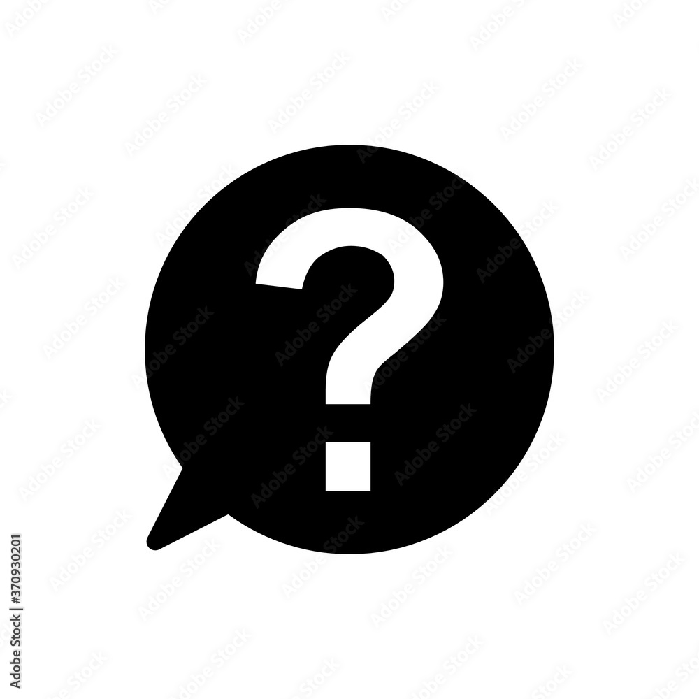 Poster ask question line icon vector eps