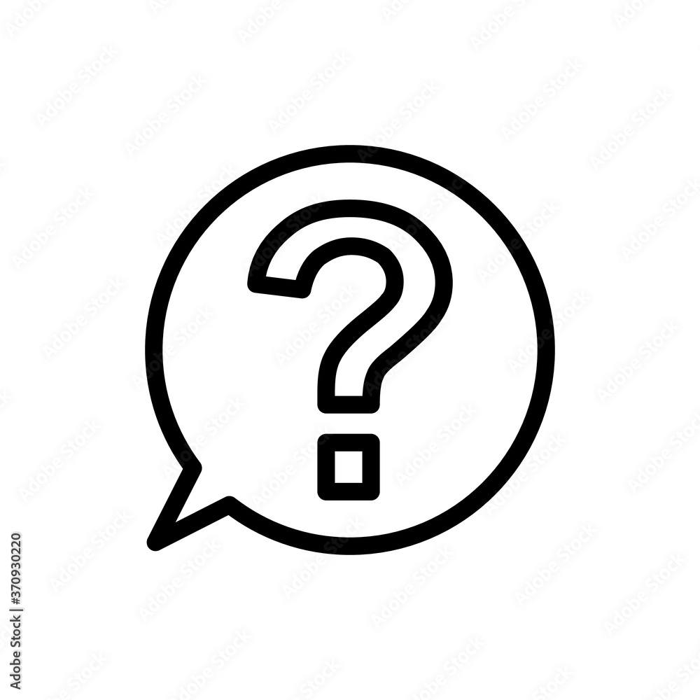 Poster ask question line icon vector eps