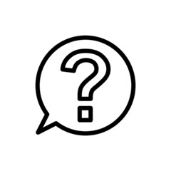 ask question line icon vector eps