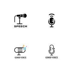 Microphone Icon vector Design Template