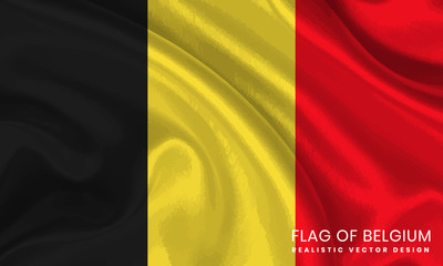 Flag of Belgium - Realistic Vector Design