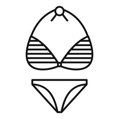 Beach swimsuit icon. Outline beach swimsuit vector icon for web design isolated on white background