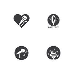 Microphone Icon vector Design Template