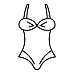 Sea swimsuit icon. Outline sea swimsuit vector icon for web design isolated on white background