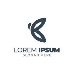 Abstract butterfly logo design