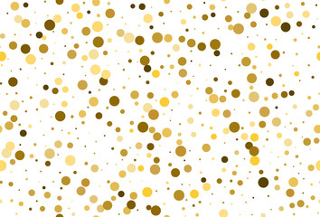 Seamless pattern with gold polka dot confetti