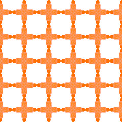 Fototapeta premium Summer exotic seamless border. Orange 